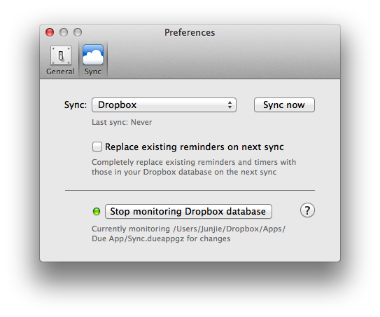 dropbox folder sync for mac